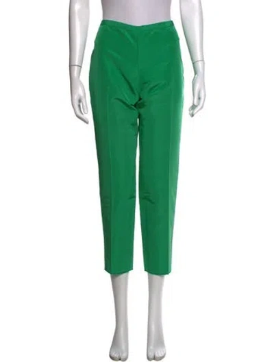 Pre-owned Rochas Straight Leg Pants In Green