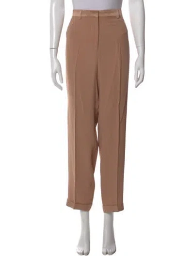 Pre-owned Rochas Straight Leg Pants In Neutral