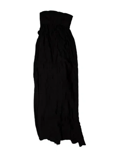 Pre-owned Rochas Strapless Long Dress In Black