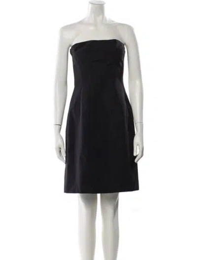 Pre-owned Rochas Strapless Mini Dress In Black