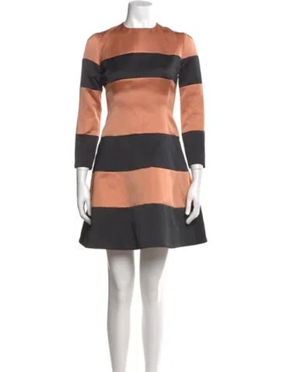 Pre-owned Rochas Striped Mini Dress In Pink