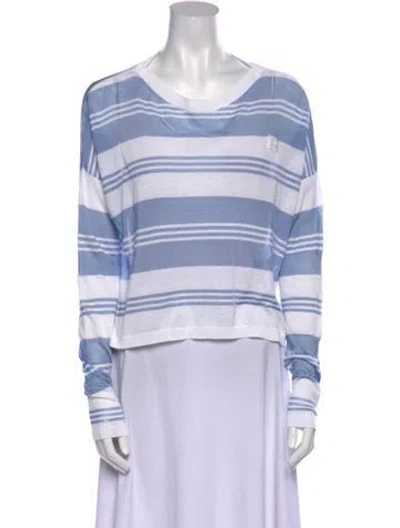 Pre-owned Rochas Striped Scoop Neck Top In Multi