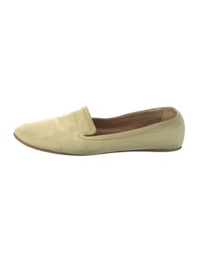 Pre-owned Rochas Suede Loafers In Yellow