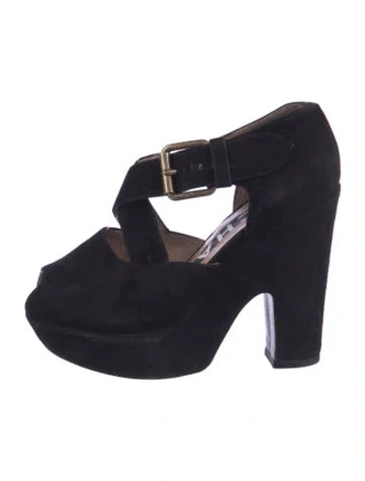 Pre-owned Rochas Suede Pumps In Multi