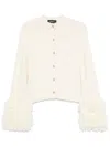 Rochas Textured Cardigan In White