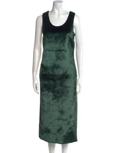Pre-owned Rochas Tie-dye Print Long Dress In Green
