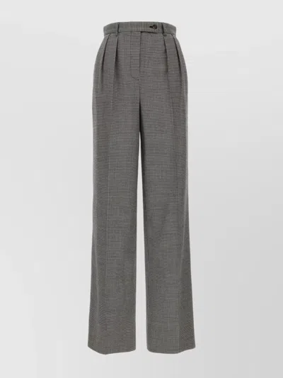 ROCHAS TROUSERS CHECKED WIDE LEG