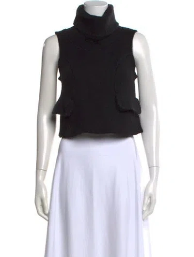 Pre-owned Rochas Turtleneck Sweater In Black
