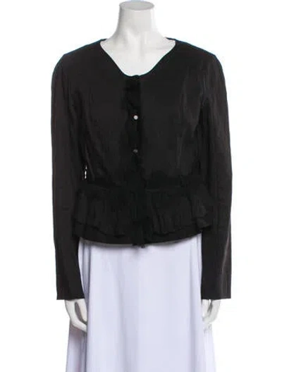 Pre-owned Rochas Vintage 1990's Evening Jacket In Black
