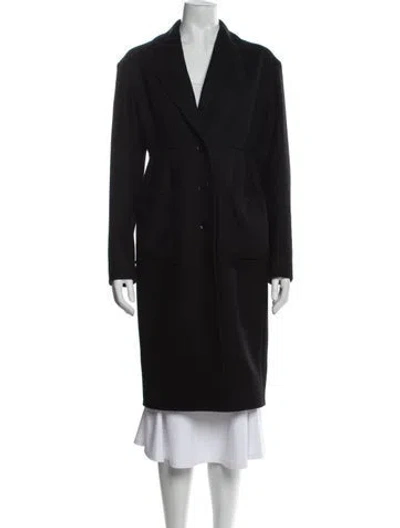 Pre-owned Rochas Virgin Wool Coat In Black
