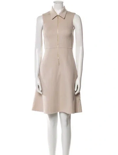 Pre-owned Rochas Virgin Wool Knee-length Dress In Neutral