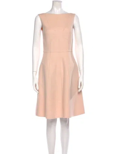 Pre-owned Rochas Virgin Wool Knee-length Dress In Pink