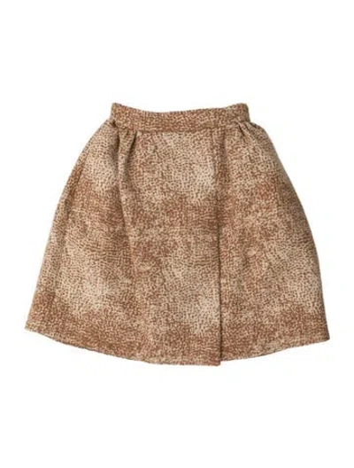 Pre-owned Rochas Virgin Wool Knee-length Skirt In Neutral