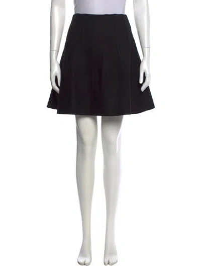 Pre-owned Rochas Virgin Wool Mini Skirt In Black
