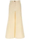 Rochas Wide Leg Jeans With Front And Back Pockets In Neutrals