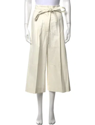 Pre-owned Rochas Wide Leg Pants In Neutral