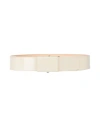 Rochas Woman Belt Beige Size 4 Calfskin In Neutral
