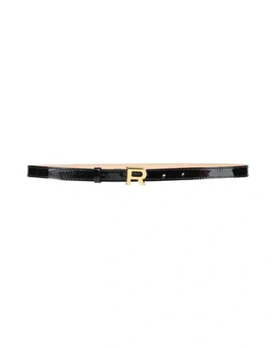 Rochas Woman Belt Black Size 4 Calfskin