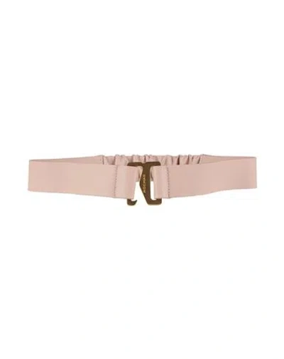 Rochas Woman Belt Blush Size Onesize Lambskin In Pink