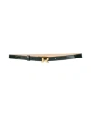 Rochas Woman Belt Dark Green Size 4 Calfskin