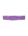 Rochas Woman Belt Purple Size 4 Calfskin