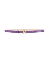 Rochas Woman Belt Purple Size 4 Calfskin