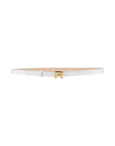 Rochas Woman Belt White Size 4 Calfskin