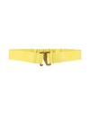 Rochas Woman Belt Yellow Size Onesize Lambskin In Yellow