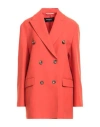 Rochas Woman Suit Jacket Orange Size 4 Virgin Wool In Orange