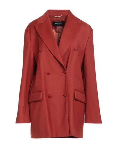 Rochas Woman Blazer Rust Size 4 Wool, Polyamide, Elastane In Red