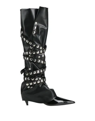 Rochas Woman Boot Black Size 8 Leather