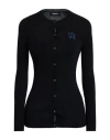 Rochas Woman Cardigan Black Size L Virgin Wool In Brown