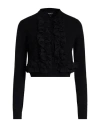 Rochas Woman Cardigan Black Size S Virgin Wool, Polyester, Acrylic, Polyamide