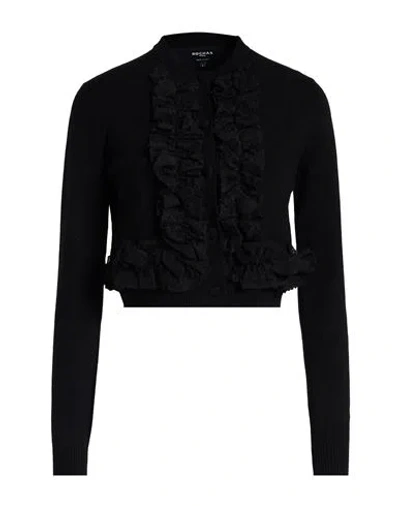 Rochas Woman Cardigan Black Size S Virgin Wool, Polyester, Acrylic, Polyamide