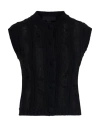 Rochas Woman Cardigan Black Size S Wool, Cashmere, Acrylic, Polyamide In Black