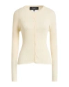 Rochas Woman Cardigan Cream Size S Cashmere In White