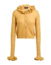 Rochas Woman Cardigan Mustard Size S Mohair Wool, Polyamide, Merino Wool In Brown