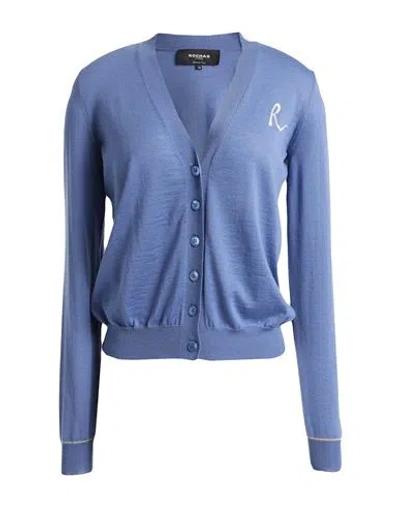 Rochas Woman Cardigan Pastel Blue Size M Cashmere In Green