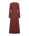 Rochas Woman Coat Brown Size 4 Alpaca Wool, Polyamide, Virgin Wool In Brown