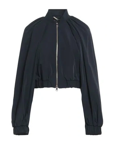 Rochas Woman Jacket Navy Size 4 Polyamide, Cotton, Elastane In Blue