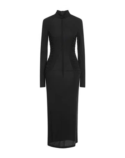 Rochas Woman Maxi Dress Black Size 8 Viscose