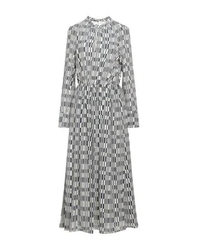 Rochas Woman Maxi Dress Midnight Blue Size 8 Silk