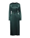 Rochas Woman Midi Dress Dark Green Size 6 Acetate, Viscose