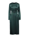 Rochas Woman Midi Dress Dark Green Size 8 Acetate, Viscose