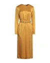 Rochas Woman Midi Dress Marigold Size 6 Acetate, Viscose In Yellow