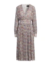 Rochas Woman Midi Dress Red Size 8 Polyester In Red