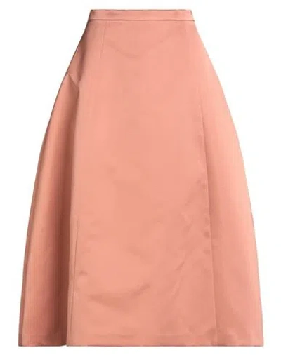 Rochas Woman Midi Skirt Antique Rose Size 4 Polyester In Pink