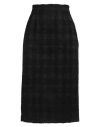 Rochas Woman Midi Skirt Black Size 8 Acrylic, Polyester, Wool, Viscose, Polyamide In Black