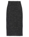 Rochas Woman Midi Skirt Black Size 8 Polyester, Acrylic, Cotton, Metal In Black