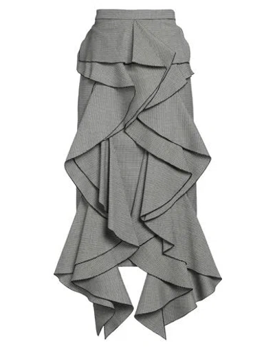 Rochas Woman Midi Skirt Black Size 8 Virgin Wool, Polyester, Elastane